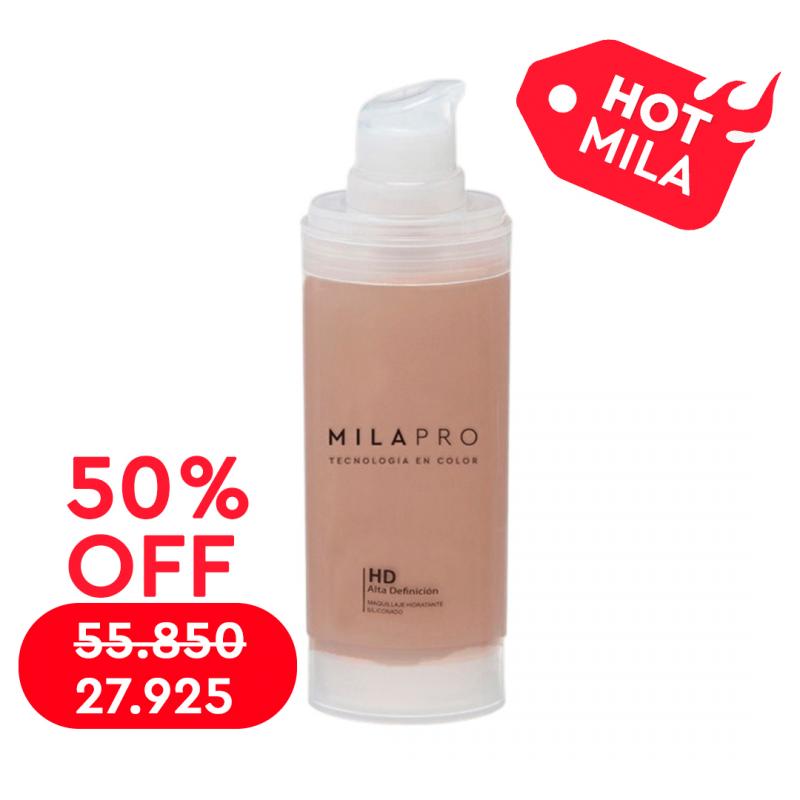 Maquillaje Hidratante Siliconado - HD. TONO NEUTRO. HOT MILA
